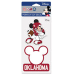 Wholesale-Oklahoma Sooners / Disney Perfect Cut Decal Set of Two 4"x4"