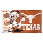 Texas Longhorns / Disney MICKEY MOUSE FOOTBALL Flag - Deluxe 3' X 5'