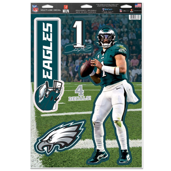 Philadelphia Eagles Multi-Use Decal 11" x 17" Jalen Hurts