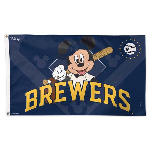 Milwaukee Brewers / Disney Mickey Mouse Flag - Deluxe 3' X 5'