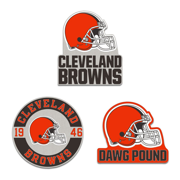 Cleveland Browns 3pc Enamel Pin Set
