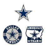 Dallas Cowboys Logo / Slogan / Est. Year 3pc Enamel Pin Set
