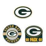 Green Bay Packers Logo / Slogan / Est. Year 3pc Enamel Pin Set