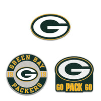 Green Bay Packers Logo / Slogan / Est. Year 3pc Enamel Pin Set