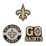 New Orleans Saints Logo / Slogan / Est. Year 3pc Enamel Pin Set