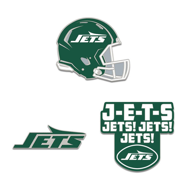 New York Jets 3pc Enamel Pin Set