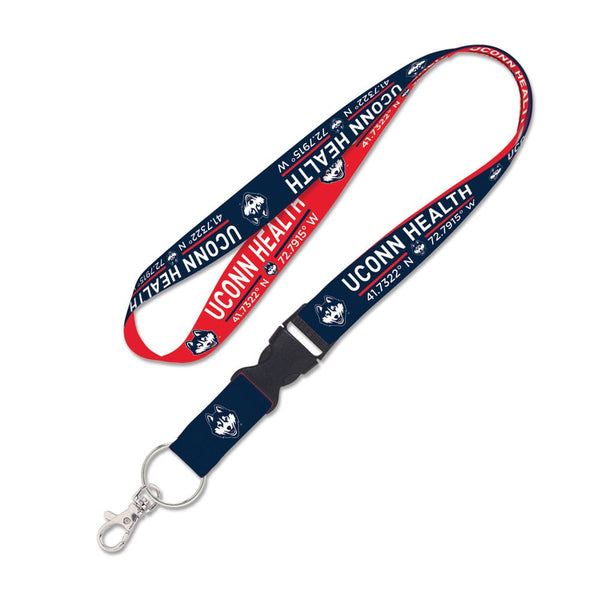 UConn Huskies COORDINATES Lanyard w/detachable buckle 1"