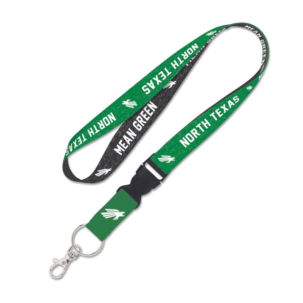 North Texas Mean Green Team Heather Lanyard w/detachable buckle 1"