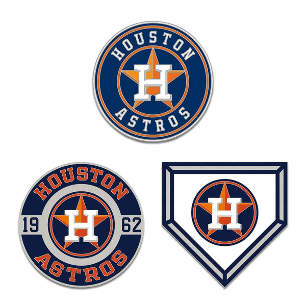 Houston Astros 3pc Enamel Pin Set