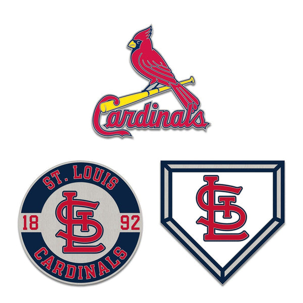 St. Louis Cardinals 3pc Enamel Pin Set