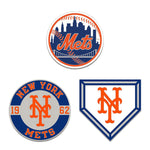 New York Mets 3pc Enamel Pin Set