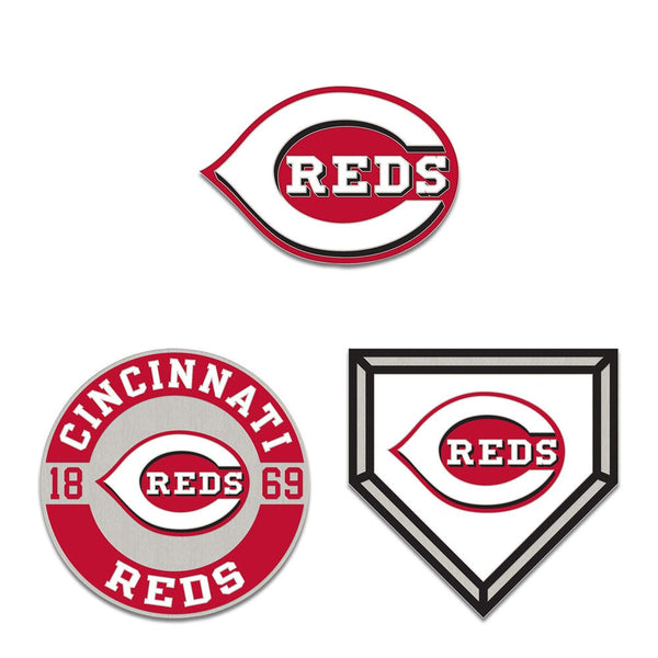 Cincinnati Reds 3pc Enamel Pin Set