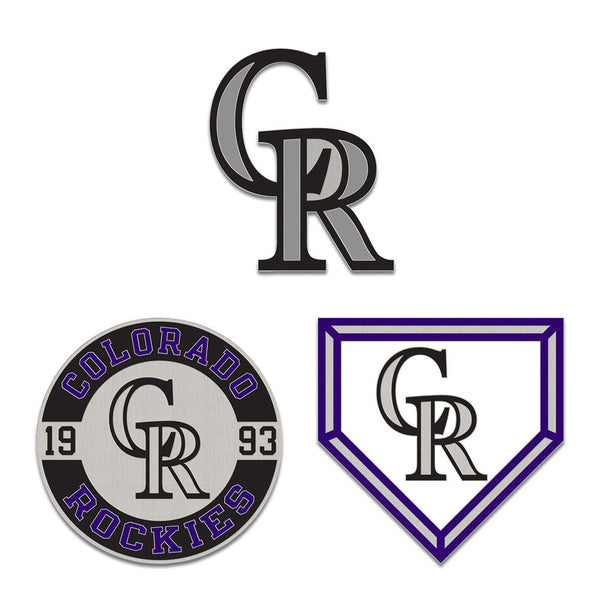Colorado Rockies 3pc Enamel Pin Set