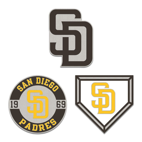 San Diego Padres 3pc Enamel Pin Set