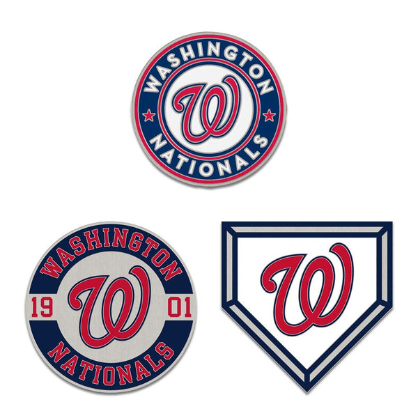 Washington Nationals 3pc Enamel Pin Set