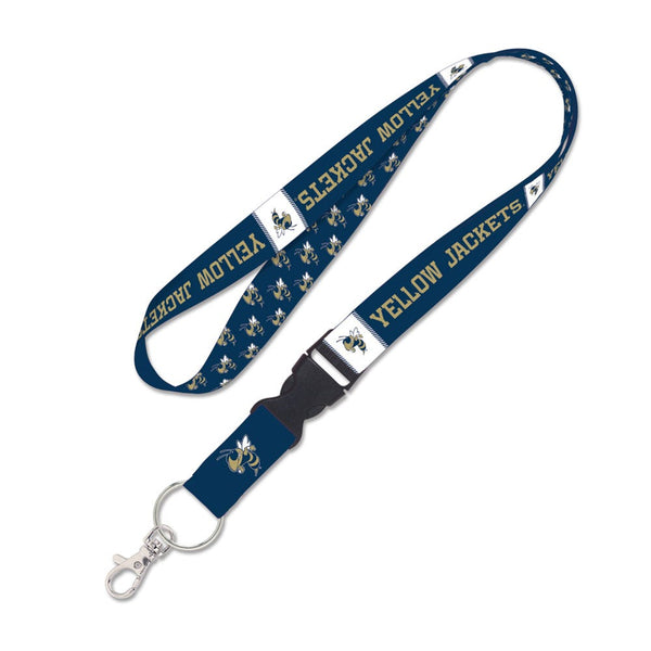 Georgia Tech Yellow Jackets Repeat Pattern Lanyard w/detachable buckle 1"
