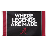 Alabama Crimson Tide WHERE LEGENDS ARE MADE Flag - Deluxe 3' X 5'