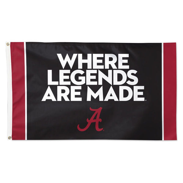 Alabama Crimson Tide WHERE LEGENDS ARE MADE Flag - Deluxe 3' X 5'