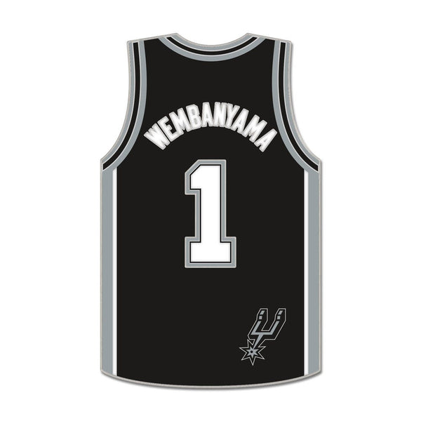 San Antonio Spurs Collector Enamel Pin Jewelry Card Victor Wembanyama