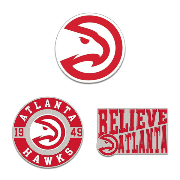 Atlanta Hawks 3pc Enamel Pin Set