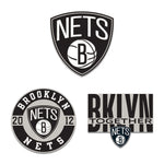 Brooklyn Nets 3pc Enamel Pin Set