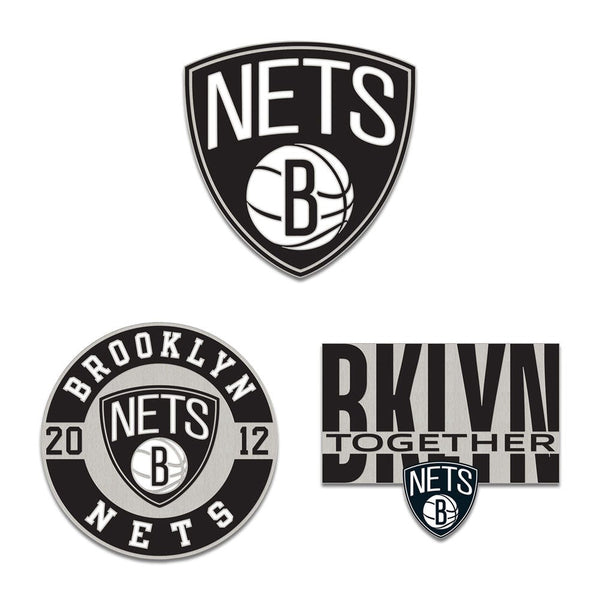 Brooklyn Nets 3pc Enamel Pin Set