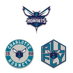 Charlotte Hornets 3pc Enamel Pin Set