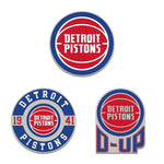 Detroit Pistons 3pc Enamel Pin Set