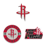 Houston Rockets 3pc Enamel Pin Set