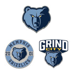 Memphis Grizzlies 3pc Enamel Pin Set
