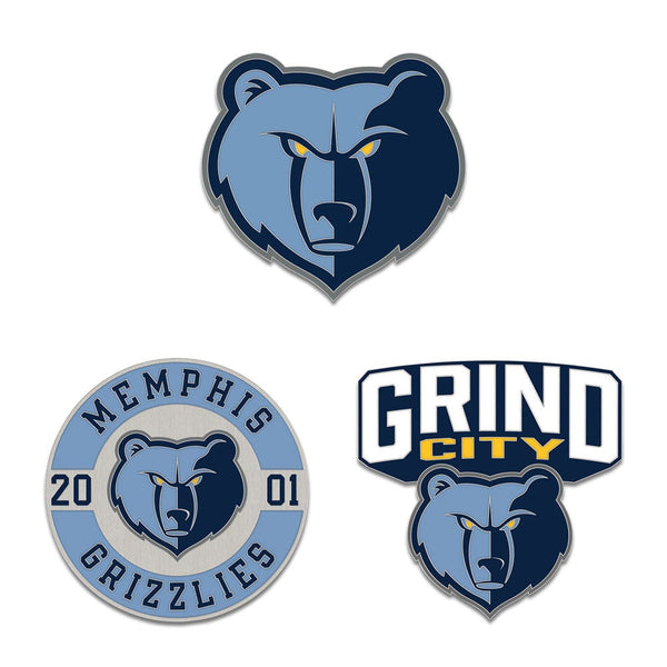 Memphis Grizzlies 3pc Enamel Pin Set