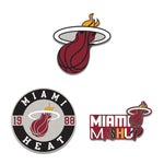 Miami Heat 3pc Enamel Pin Set