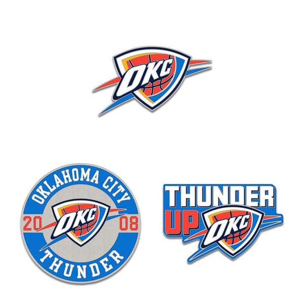 Oklahoma City Thunder 3pc Enamel Pin Set