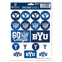 Wholesale-Brigham Young Cougars Vinyl Sticker Sheet 5" x 7"