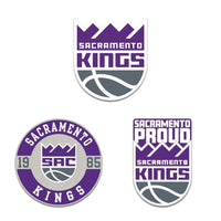 Sacramento Kings 3pc Enamel Pin Set