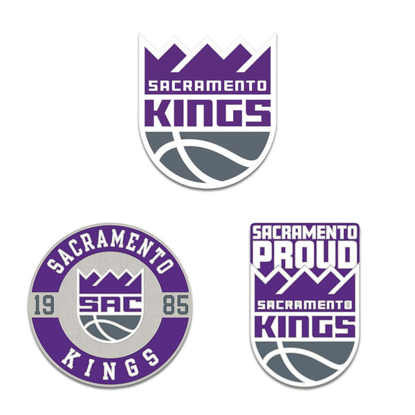 Sacramento Kings 3pc Enamel Pin Set