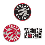 Toronto Raptors 3pc Enamel Pin Set