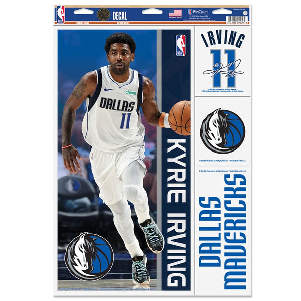 Dallas Mavericks Multi Use Decal 11" x 17" Kyrie Irving