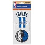 Dallas Mavericks Perfect Cut Decal Set of two 4"x4" Kyrie Irving