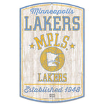 Los Angeles Lakers hardwoods classic Wood Sign 11" x 17" 1/4" thick