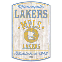 Los Angeles Lakers hardwoods classic Wood Sign 11" x 17" 1/4" thick