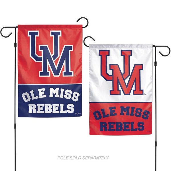 Ole Miss Rebels /College Vault Garden Flags 2 sided 12.5" x 18"