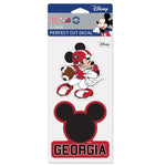 Wholesale-Georgia Bulldogs / Disney Perfect Cut Decal Set of Two 4"x4"