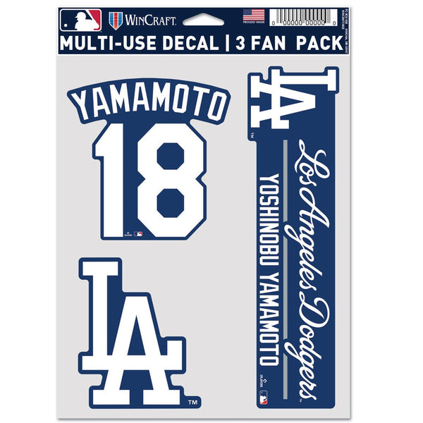Los Angeles Dodgers PLAYERS CHOICE DIAMOND CLUB(R) Multi Use 3 Fan Pack Yoshinobu Yamamoto