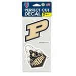 Purdue Boilermakers Perfect Cut Decal Set of two 4"x4"