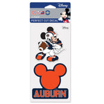 Wholesale-Auburn Tigers / Disney Perfect Cut Decal Set of Two 4"x4"