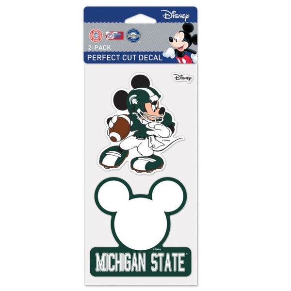 Wholesale-Michigan State Spartans / Disney Perfect Cut Decal Set of Two 4"x4"