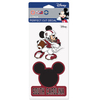 South Carolina Gamecocks / Disney DISNEY MICKEY MOUSE FOOTBALL Perfect Cut Decal Set of two 4"x4"