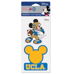 UCLA Bruins / Disney MICKEY MOUSE Perfect Cut Decal Set of Two 4"x4"