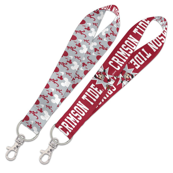 Alabama Crimson Tide / Disney MICKEY MOUSE FOOTBALL Lanyard Key Strap 1"